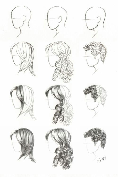 hair tutorials need help drawing faces at a side view