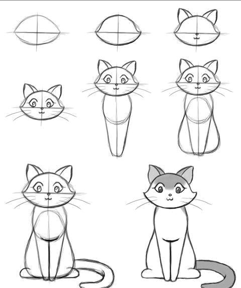 cat drawing tutorial drawing step simple cat drawing art drawings sketches simple