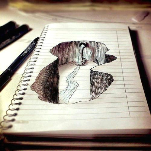 perception on paper sketch