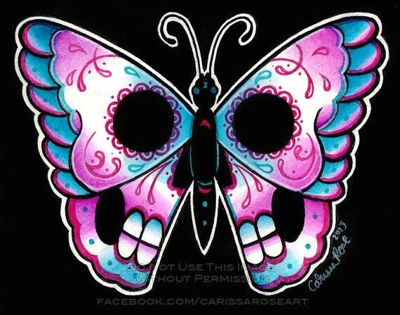 butterfly sugar skull