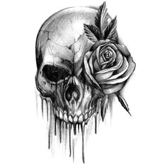 rose skull rose tattoos body art tattoos tattoo drawings sleeve tattoos new
