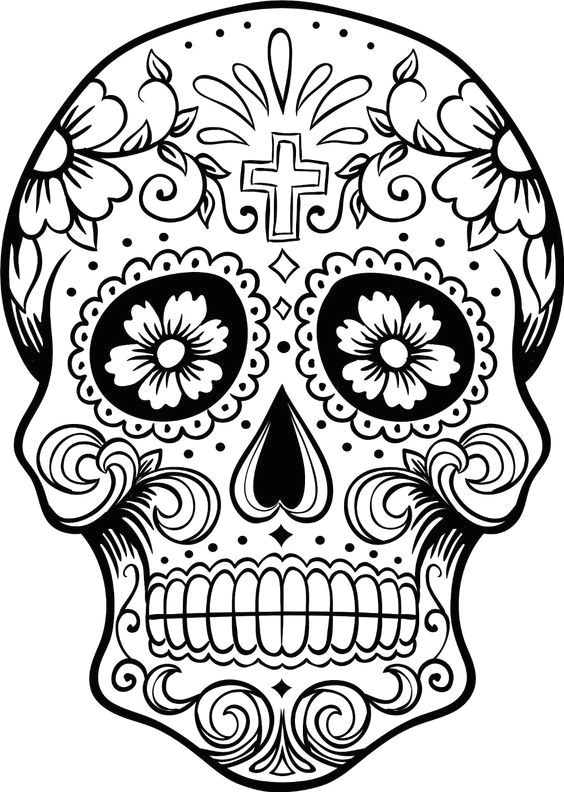 ca digo c 028 printable coloring pages sugar skulls sugar skull pumpkin stencil