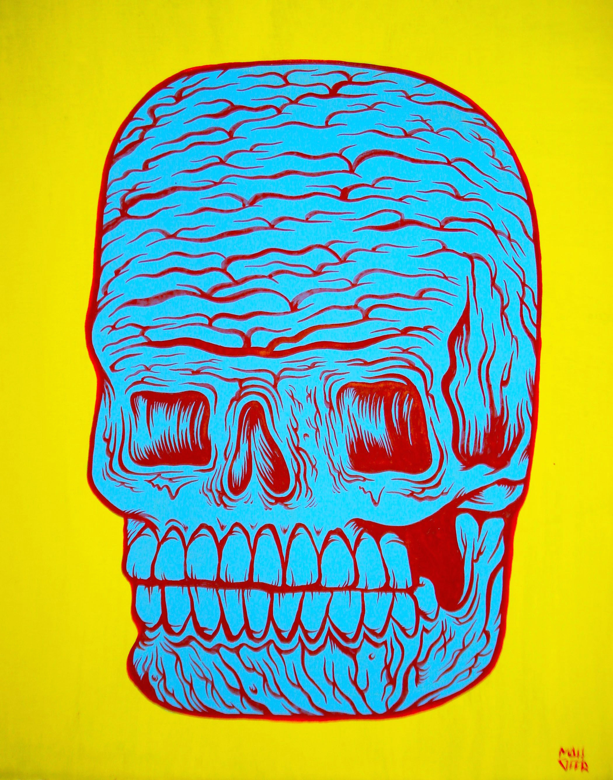 gore skull 2 matt geer horror painting