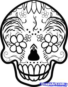 how to draw a sugar skull tattoo sugar skull tattoo skull coloring pages coloring