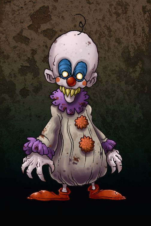 a scary clown i drew for a tutorial on dragoart com check it out