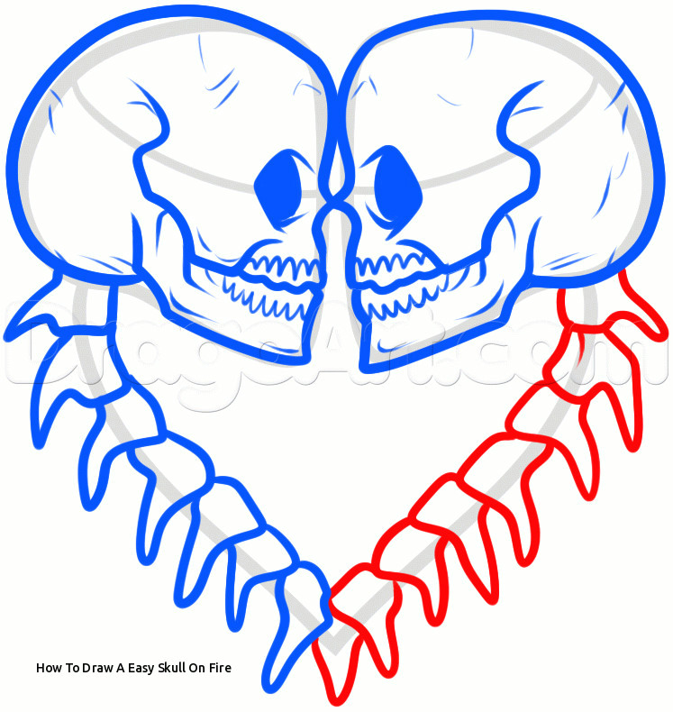 how to draw a easy skull on fire skull step by step drawing at getdrawings of