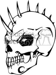 new tribal style evil skull tattoo design