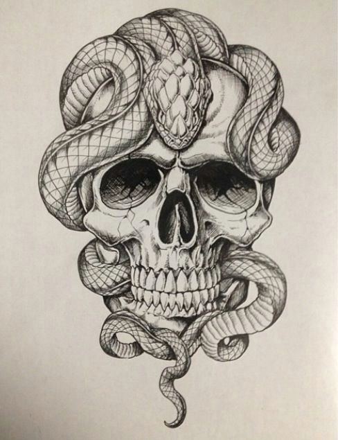affliction skull and snake