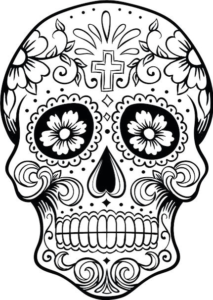 dia de los muertos colouring pages printable coloring pages sugar skulls sugar skull