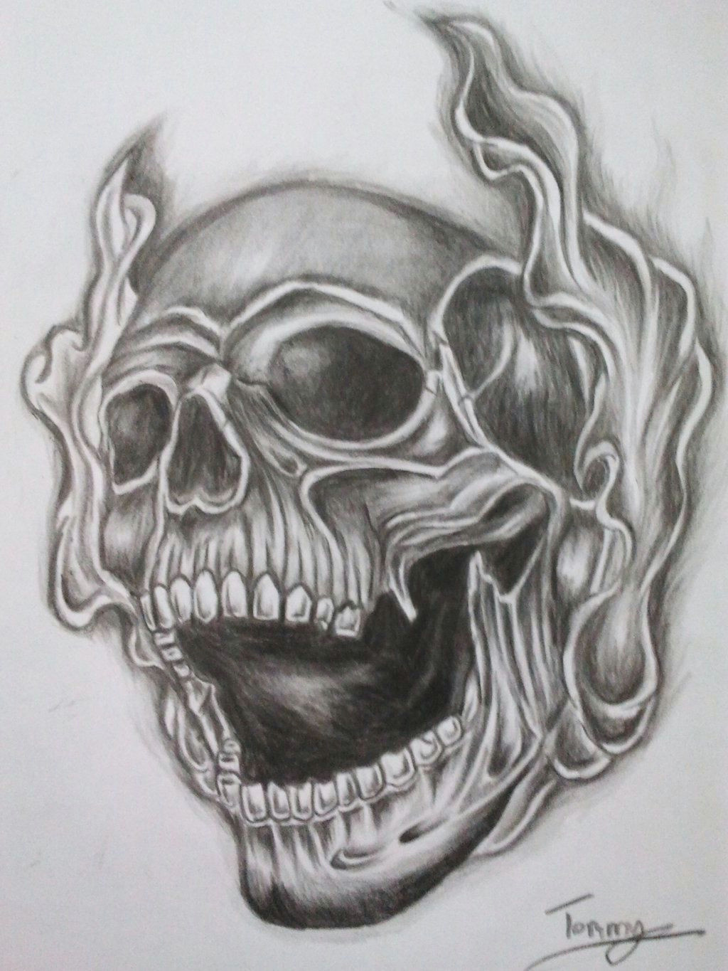 skull and cross tattoo designs smoke skull tattoo by tommyyu designs interfaces tattoo design 2013