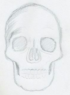 what to draw click the image to enlarge easy skull drawings simple