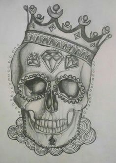 skull with crown for tat idea day of the dead tattoo designs day of the