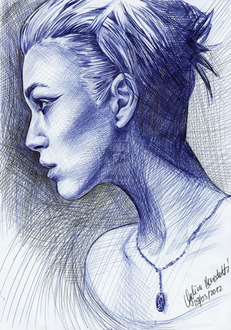 heavily shaded biro pen drawings google search