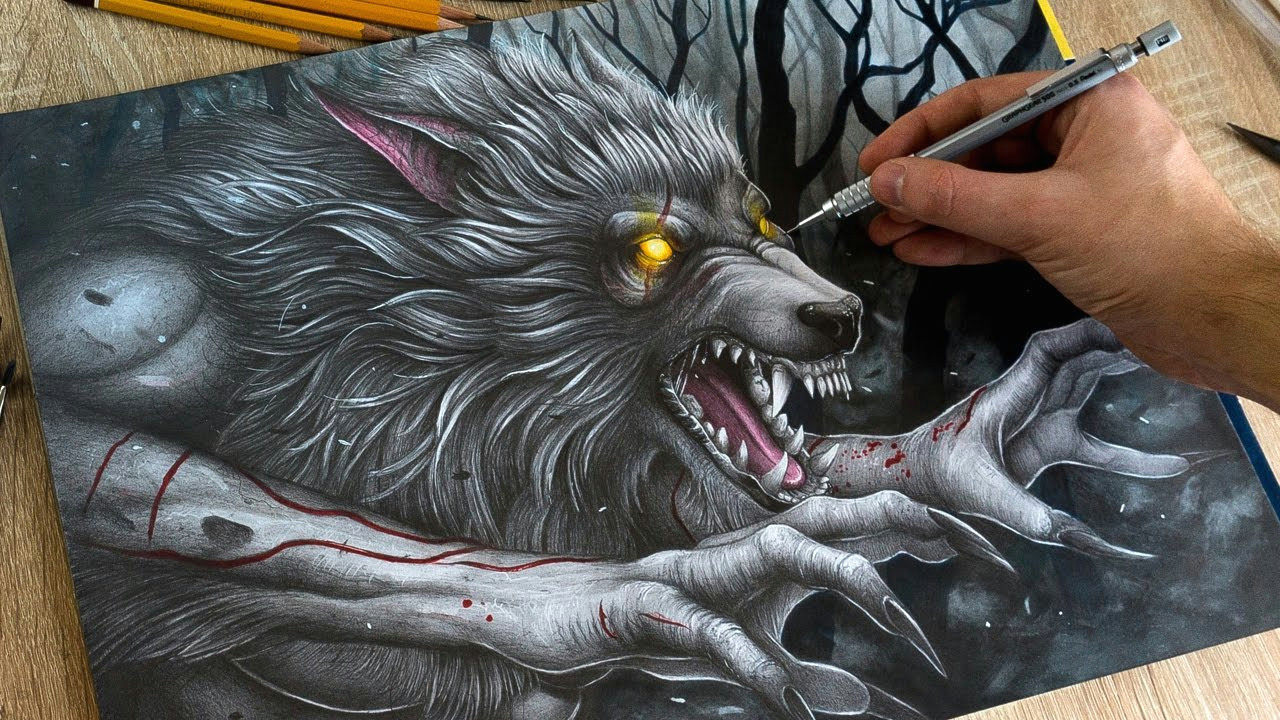 drawing werewolf