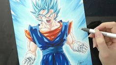 speed drawing vegetto blue dragon ball super