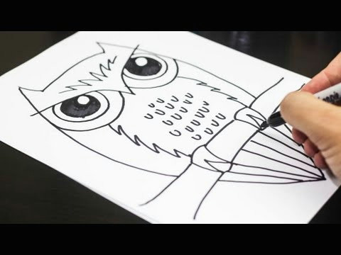 how to draw an owl art for kids hub
