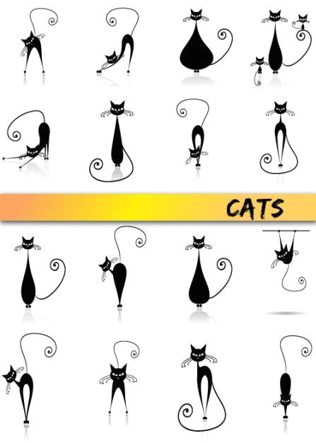 Stick Drawing Of A Cat Stick Figure Black Vector Stick Figures Pinterest Drawings