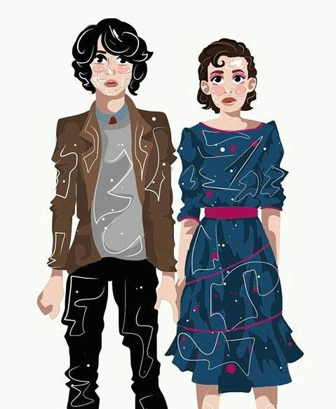 stranger things fanart credit castixell mike and eleven stranger things 2 tv shows
