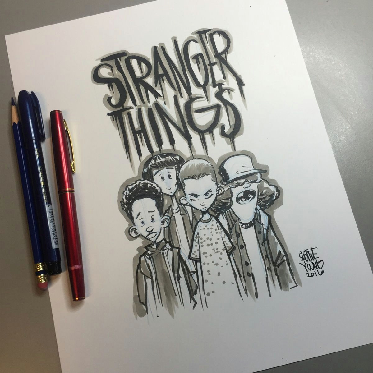 image of stranger things daily sketch