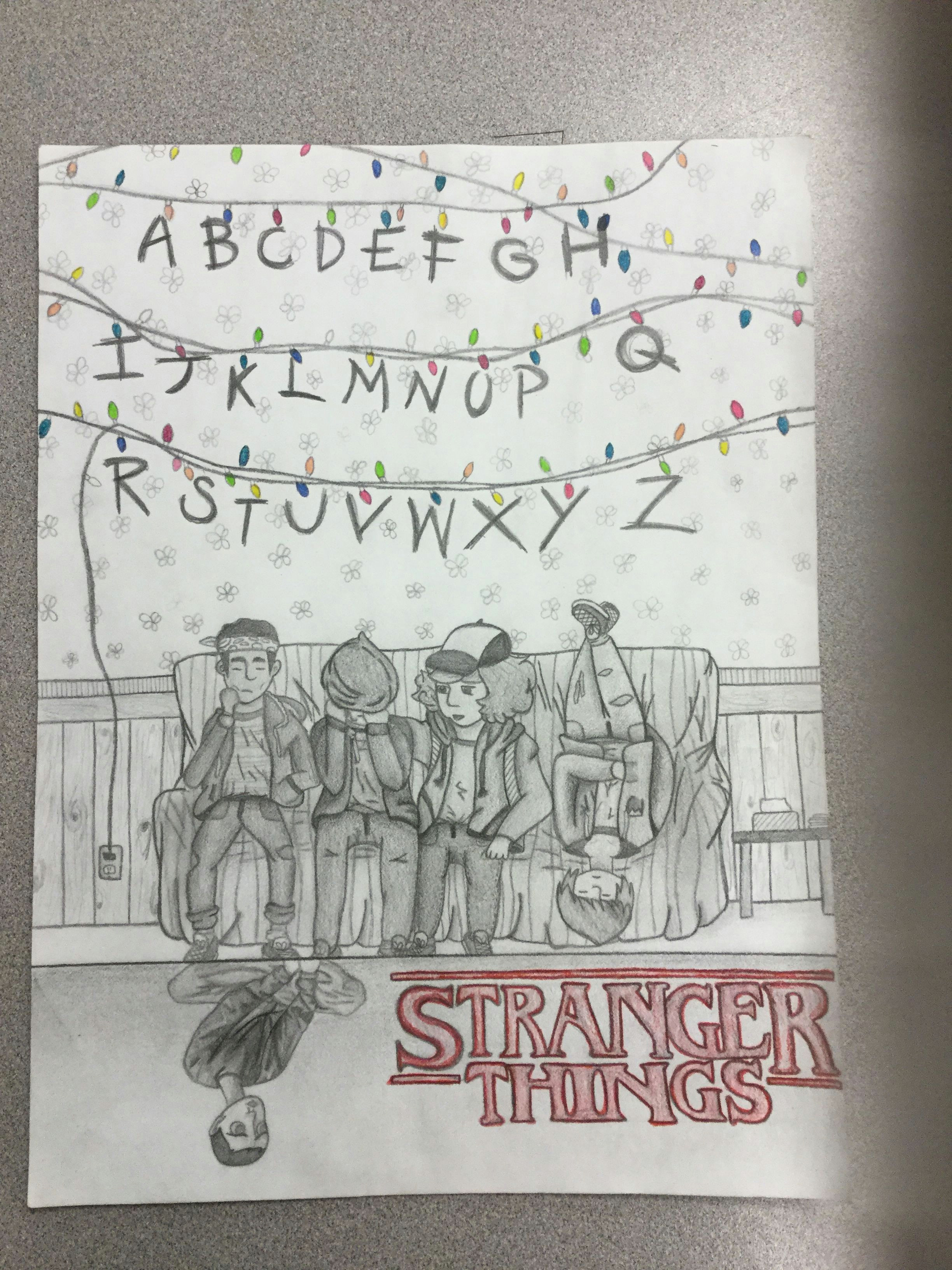 Stranger Things Drawing Pinterest My Stranger Things Drawing Don T Look at 11 Her Face is Weird