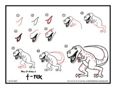 how to draw a realistic t rex art club members art for kids hub