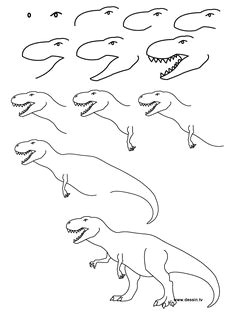 kids learn how to draw a t rex crafts creativity basteln
