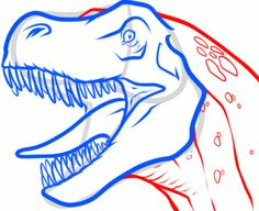 how to draw a t rex head step by step dinosaurs animals