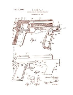 machine gun and converter therefor patent print poster item 12872