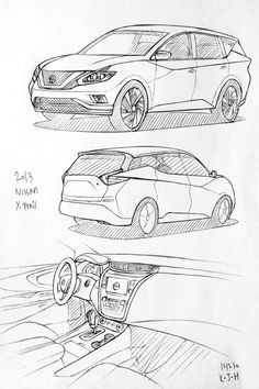 car drawing 151230 2013 nissan xtrail prisma on paper kim j h