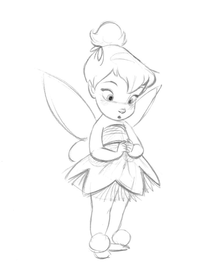 baby tink disney sketches tinkerbell drawing drawing disney how to draw tinkerbell