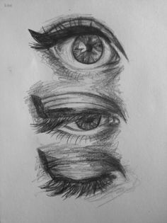 like the bottom closed eye could sketch out and put pages behind it pencil