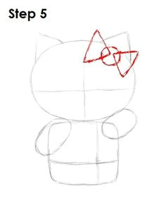 draw hello kitty step 5 hello kitty bow cartoon drawings cool drawings learn