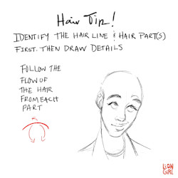 hair tip 1 when drawing hair start with the hairline and hair part s then keep the flow and volume in mind while you add details