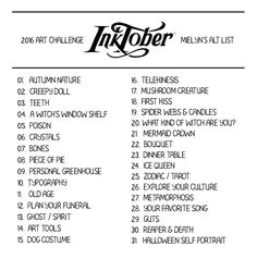 inktober prompts tumblr