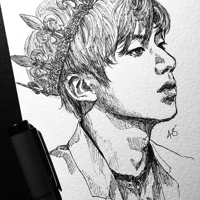 inktober day 6 the real prince bts drawings artwork amazing art