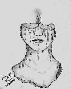 image result for melting face candle drawing drawing women drawing girls candle drawing