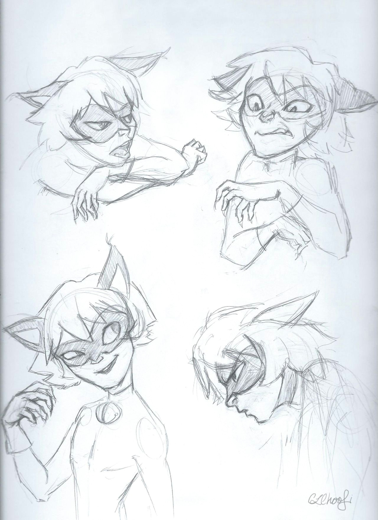 miraculous ladybug tumblr wow kudos to the artist everything about him in these sketches screams feline xd