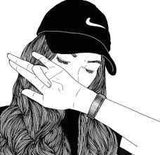 kao t quao ha nh ao nh cho easy black and white drawings tumblr hipster girl drawing be