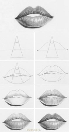 how to draw lips 10 easy steps