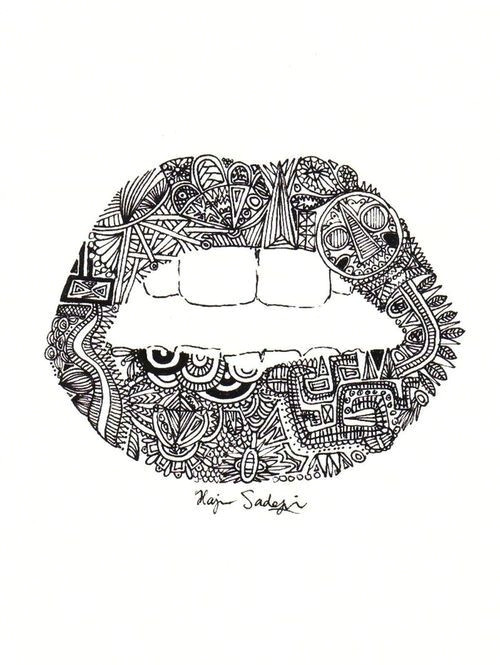 doodle lips doodle lips tumblr drawings