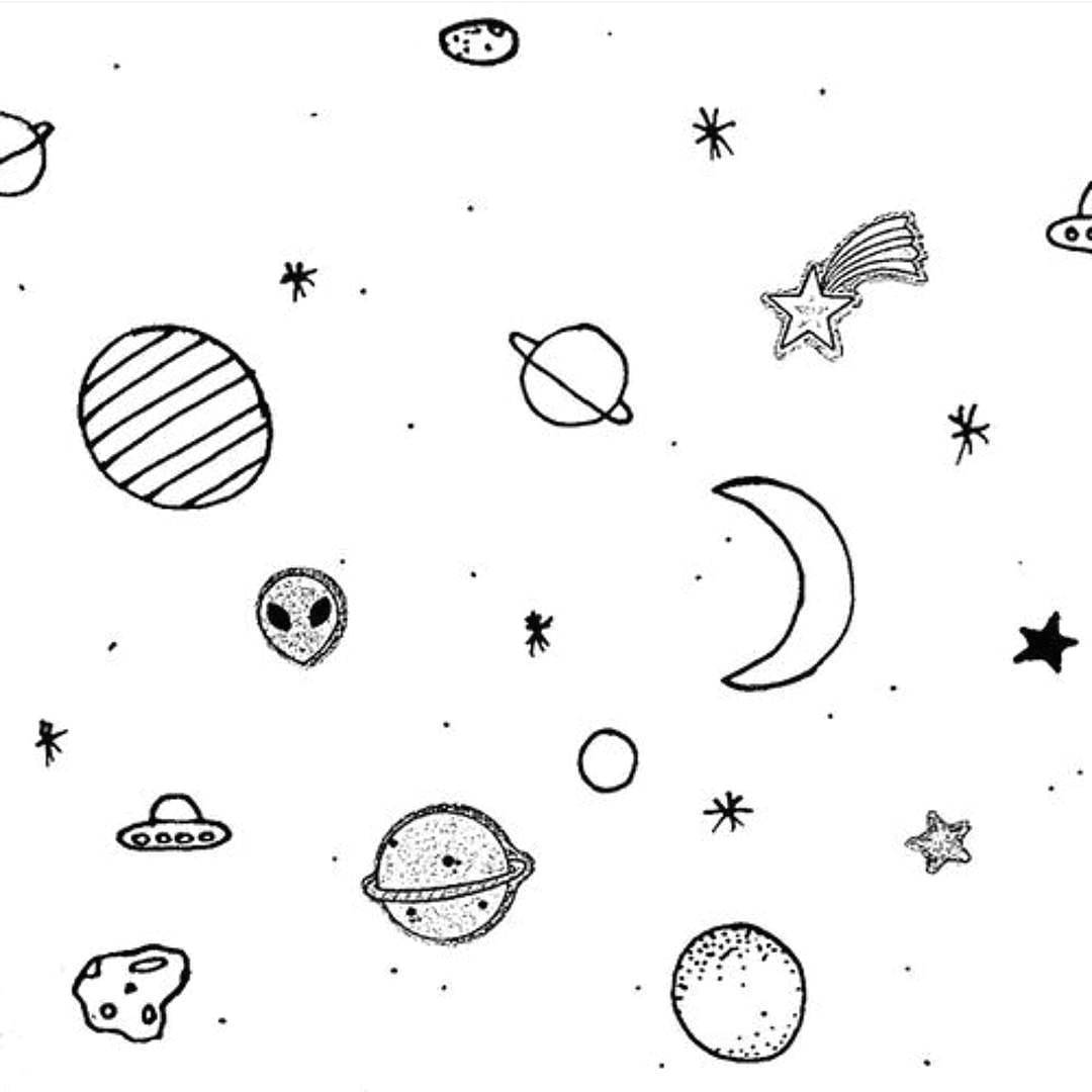 image result for line drawing planets