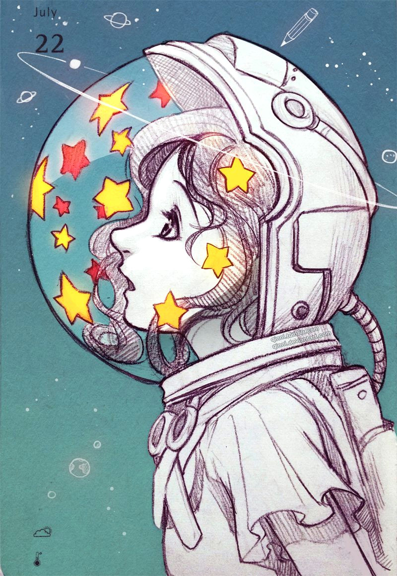 all of time and space within your imagination one of my personal fav from my 365 day sketch project done in a moleskine daily planner coloured digitally
