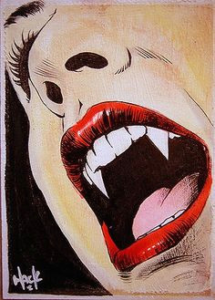 vampirella sketchcard comic art artist robert hack horror comics horror art