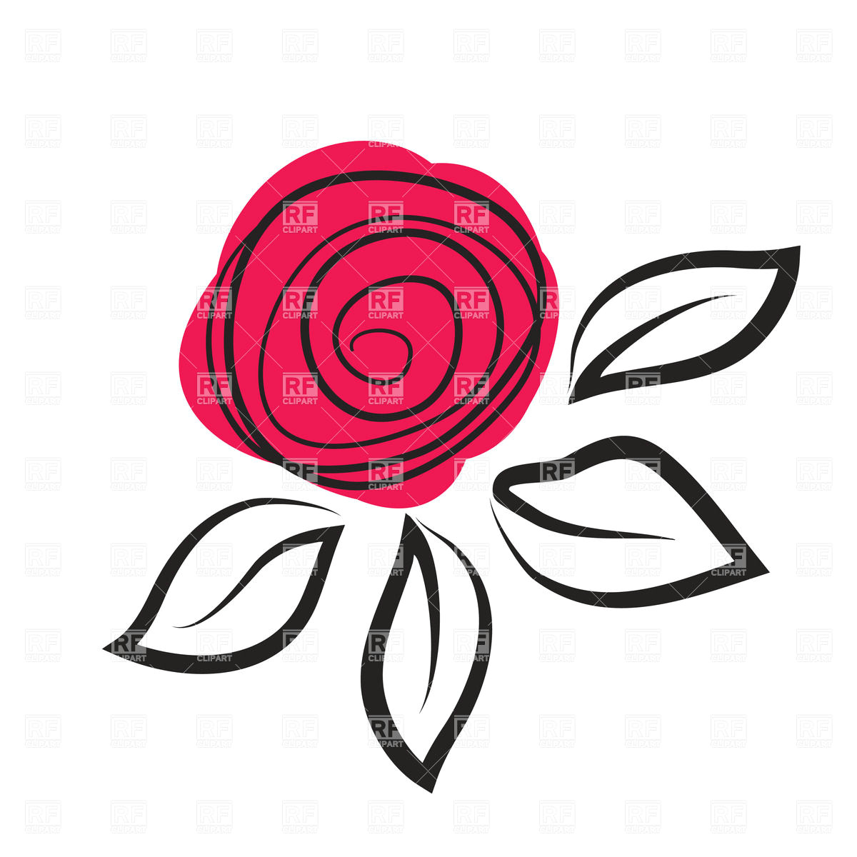abstract rose flower vector image vector illustration of plants and animals a c mcherevan 27796 click to zoom