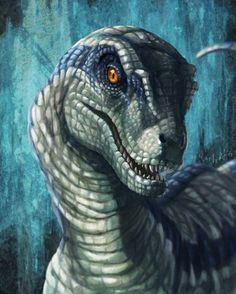 more brilliant jw fan art including this amazing portrait of velociraptor blue in