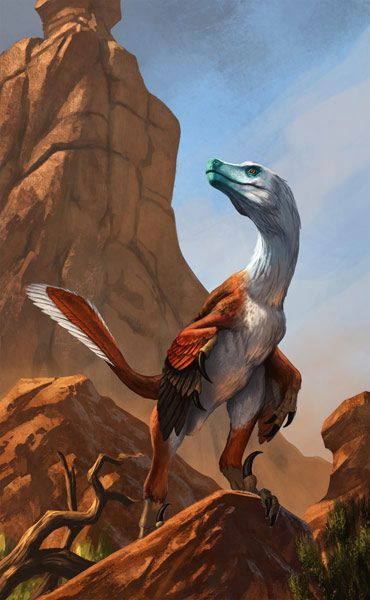 beasts of the mesozoic limited edition velociraptor osmolskae artwork by raul ramos