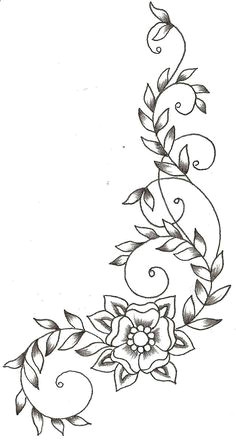 vines and flower by thelob on deviantart vine drawing flower pattern drawing flower