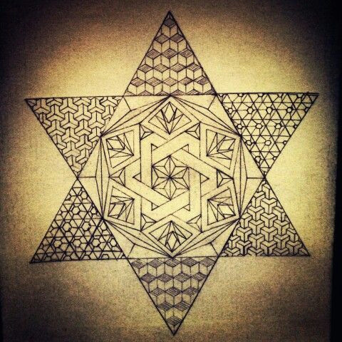 kaleidoscope stars lines geometric symetric aztec pattern pencil b w drawing hand drawn illustrated 20130406