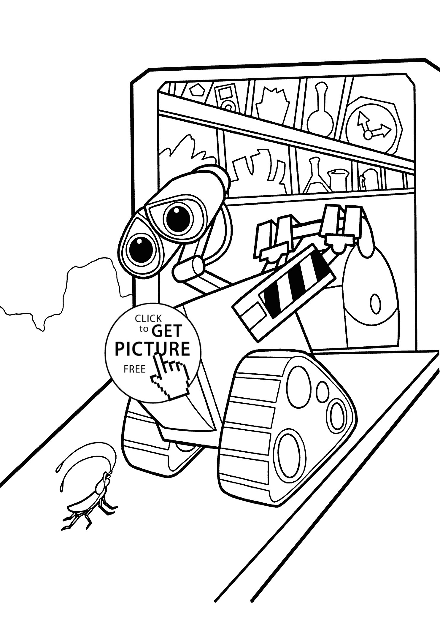 wall e home coloring pages for kids printable free