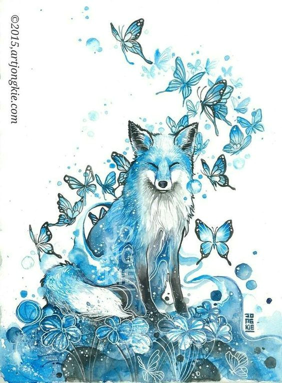 watercolor wolf watercolor animals watercolor tattoo watercolor paintings blue drawings art